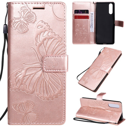 3D Butterflies Embossing Pattern Horizontal Flip Leather Case with Holder & Card Slot & Wallet, For Sony Xperia L4, For Sony Xperia 10 II, For Xiaomi Redmi K30 Pro