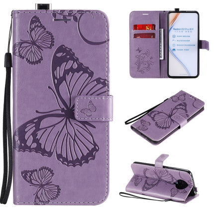 3D Butterflies Embossing Pattern Horizontal Flip Leather Case with Holder & Card Slot & Wallet, For Sony Xperia L4, For Sony Xperia 10 II, For Xiaomi Redmi K30 Pro