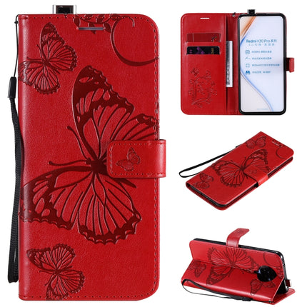 3D Butterflies Embossing Pattern Horizontal Flip Leather Case with Holder & Card Slot & Wallet, For Sony Xperia L4, For Sony Xperia 10 II, For Xiaomi Redmi K30 Pro