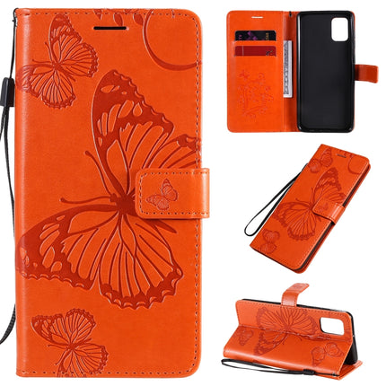 3D Butterflies Embossing Pattern Horizontal Flip Leather Case with Holder & Card Slot & Wallet, For Samsung Galaxy A11, For Samsung Galaxy A21s, For Samsung Galaxy A31