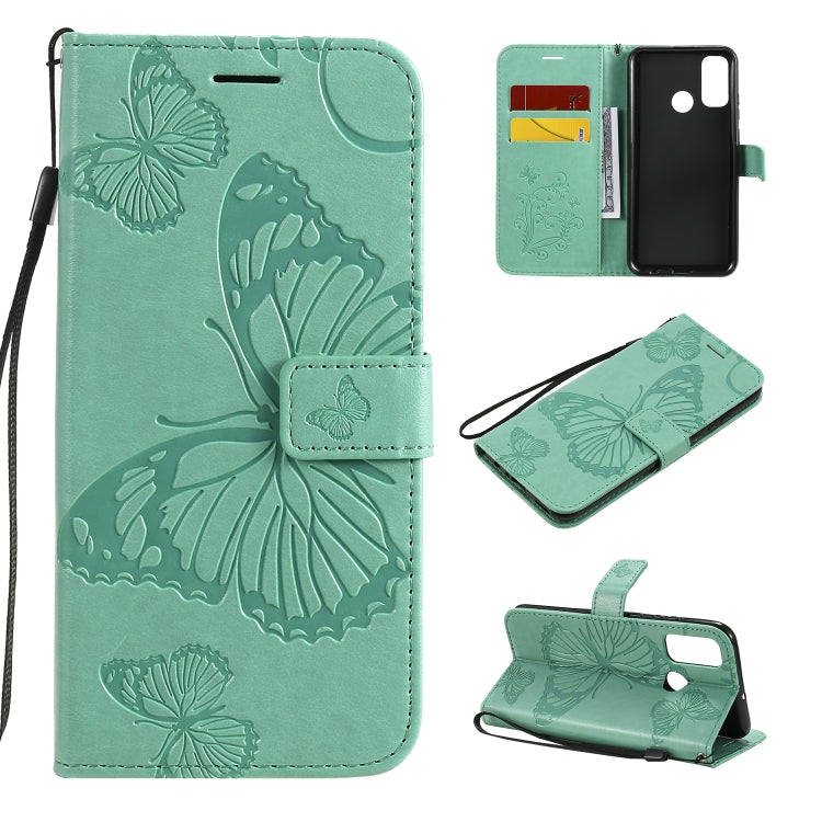 3D Butterflies Embossing Pattern Horizontal Flip Leather Case with Holder & Card Slot & Wallet, For Huawei P Smart(2020), For Huawei Y5P / Honor 9s, For Huawei Y6P