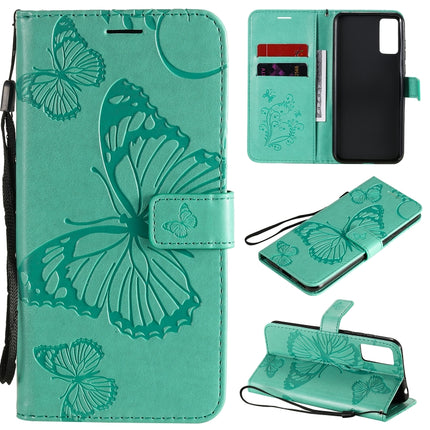 3D Butterflies Embossing Pattern Horizontal Flip Leather Case with Holder & Card Slot & Wallet