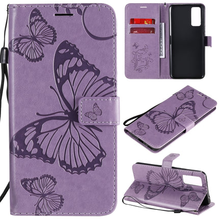 3D Butterflies Embossing Pattern Horizontal Flip Leather Case with Holder & Card Slot & Wallet, For Huawei Honor 30, For Huawei Honor Play 4T Pro