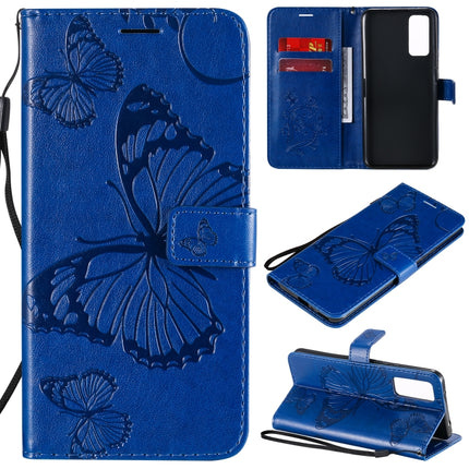 3D Butterflies Embossing Pattern Horizontal Flip Leather Case with Holder & Card Slot & Wallet, For Huawei Honor 30, For Huawei Honor Play 4T Pro
