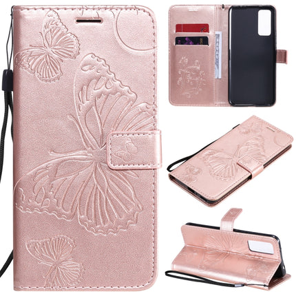 3D Butterflies Embossing Pattern Horizontal Flip Leather Case with Holder & Card Slot & Wallet