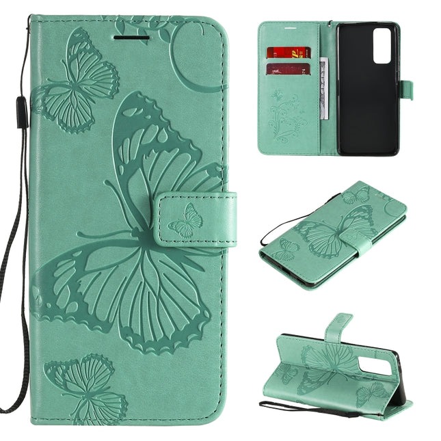 3D Butterflies Embossing Pattern Horizontal Flip Leather Case with Holder & Card Slot & Wallet