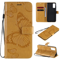 3D Butterflies Embossing Pattern Horizontal Flip Leather Case with Holder & Card Slot & Wallet, For Huawei Honor Play 4T Pro