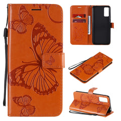 3D Butterflies Embossing Pattern Horizontal Flip Leather Case with Holder & Card Slot & Wallet, For Huawei Honor Play 4T Pro