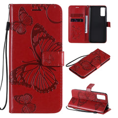 3D Butterflies Embossing Pattern Horizontal Flip Leather Case with Holder & Card Slot & Wallet, For Huawei Honor Play 4T Pro