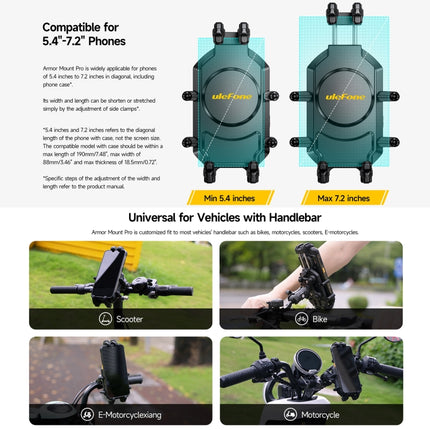 Ulefone Armor Mount Pro AM01 Universal Bicycle Handle Phone Holder, Armor Mount Pro