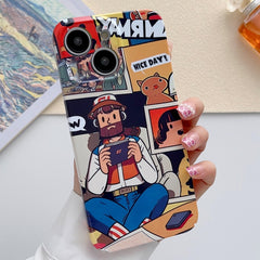 Painted Pattern Precise Hole PC Phone Case, For iPhone 14 Plus
