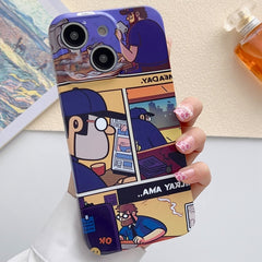 Painted Pattern Precise Hole PC Phone Case, For iPhone 14 Plus