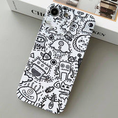 Painted Pattern Precise Hole PC Phone Case, For iPhone SE 2022 / 2020 / 8 / 7
