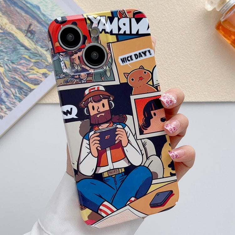 Painted Pattern Precise Hole PC Phone Case, For iPhone 13