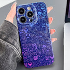 For iPhone 12 Pro Max / Blue Purple Graffiti