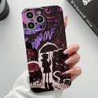 For iPhone 12 Pro / Black Purple Umbrella Boy