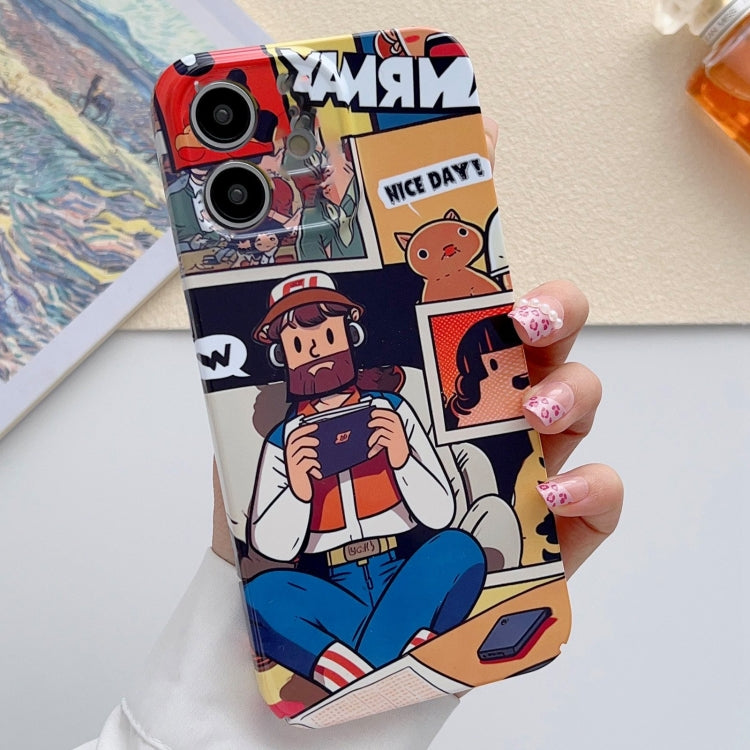 Painted Pattern Precise Hole PC Phone Case, For iPhone 11
