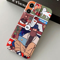 Painted Pattern Precise Hole PC Phone Case, For iPhone 11