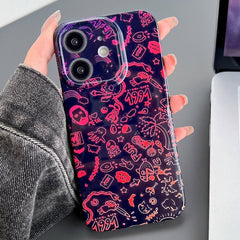 Painted Pattern Precise Hole PC Phone Case, For iPhone 11
