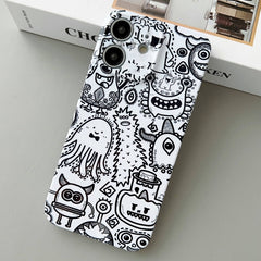 Painted Pattern Precise Hole PC Phone Case, For iPhone 11