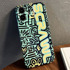 Painted Pattern Precise Hole PC Phone Case, For iPhone 11