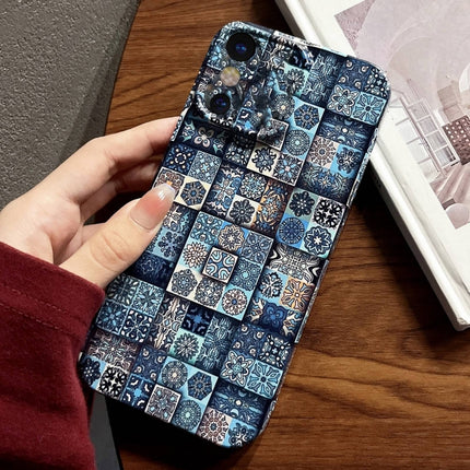 Painted Pattern Precise Hole PC Phone Case, For iPhone X / XS