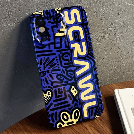 Painted Pattern Precise Hole PC Phone Case, For iPhone X / XS