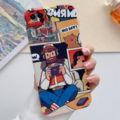 Painted Pattern Precise Hole PC Phone Case, For iPhone 8 Plus / 7 Plus