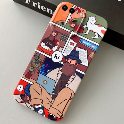 Painted Pattern Precise Hole PC Phone Case, For iPhone 8 Plus / 7 Plus
