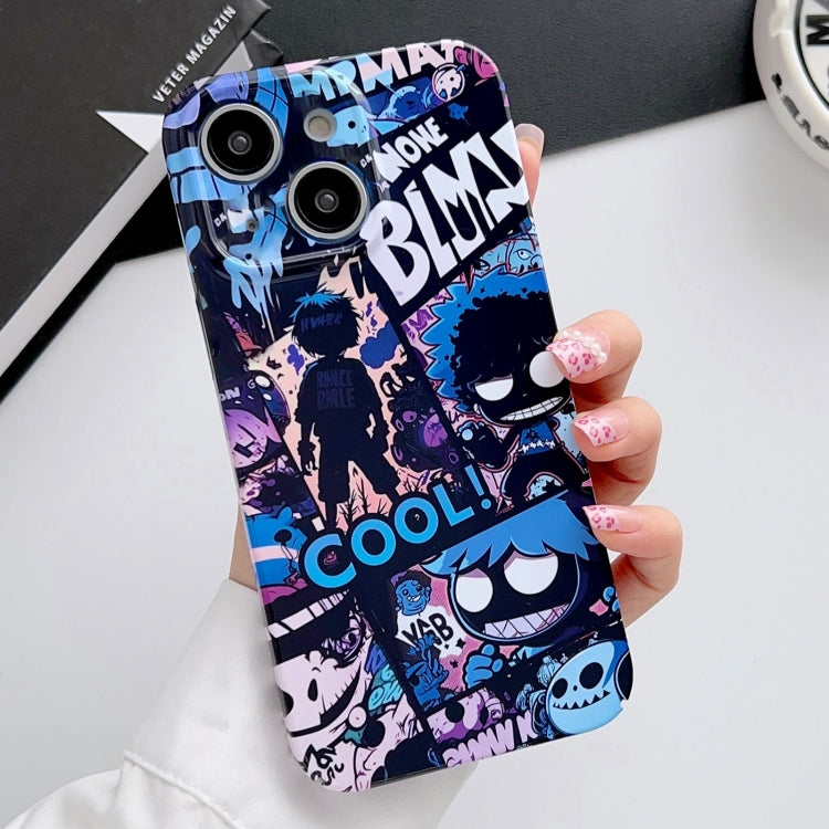 Painted Pattern Precise Hole PC Phone Case, For iPhone 15