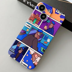 Painted Pattern Precise Hole PC Phone Case, For iPhone 15 Plus