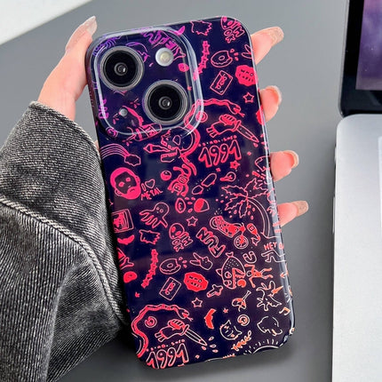 Painted Pattern Precise Hole PC Phone Case, For iPhone 15 Plus