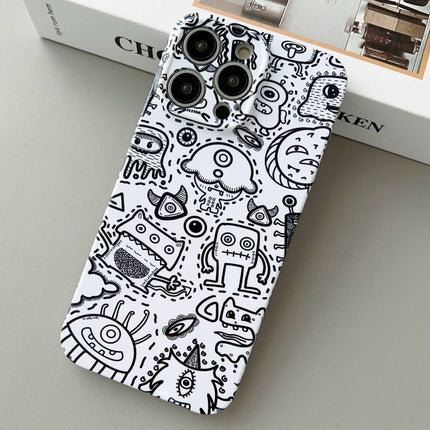 Painted Pattern Precise Hole PC Phone Case, For iPhone 15 Pro