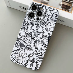 Painted Pattern Precise Hole PC Phone Case, For iPhone 15 Pro Max