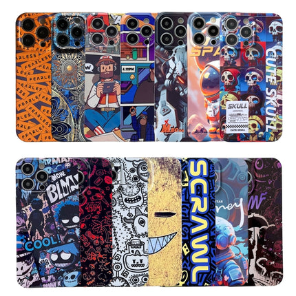 Painted Pattern Precise Hole PC Phone Case, For iPhone 15 Pro