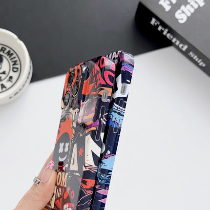 Painted Pattern Precise Hole PC Phone Case, For iPhone X / XS