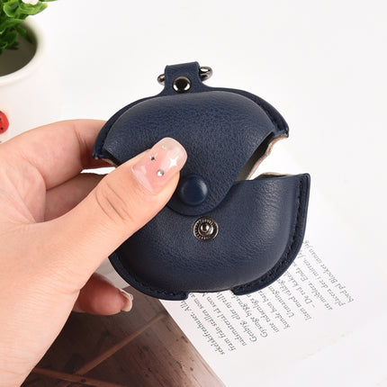 Leather TWS Earphone Protective Case with Hook, For Samsung Galaxy Buds Live / Pro