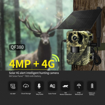 ESCAM QF380 4MP Network Solar PIR Alert Smart Wildlife Hunting Camera