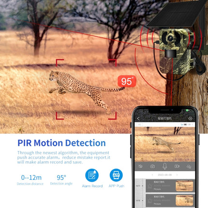 ESCAM QF380 4MP Network Solar PIR Alert Smart Wildlife Hunting Camera