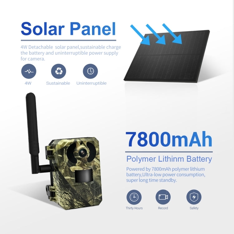 ESCAM QF380 4MP Network Solar PIR Alert Smart Wildlife Hunting Camera