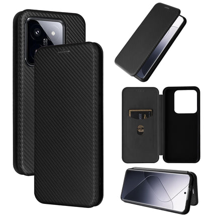 Carbon Fiber Texture Flip Leather Phone Case, For Xiaomi Redmi K70E 5G, For Xiaomi 14 Pro, For Xiaomi 14, For Xiaomi Redmi 13C