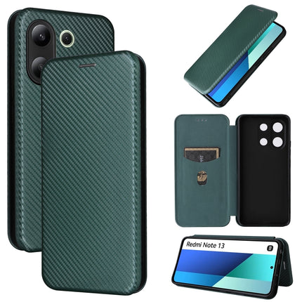 Carbon Fiber Texture Flip Leather Phone Case, For Xiaomi Redmi Note 13 Pro / M6 Pro 4G, For Xiaomi Redmi A3 4G, For Xiaomi Redmi Note 13 4G, For Xiaomi Redmi 13C 5G / 4G