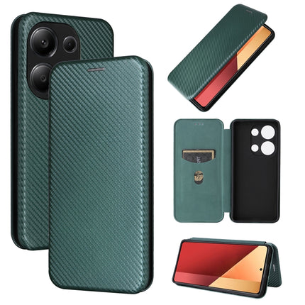 Carbon Fiber Texture Flip Leather Phone Case, For Xiaomi Redmi Note 13 Pro / M6 Pro 4G, For Xiaomi Redmi A3 4G, For Xiaomi Redmi Note 13 4G, For Xiaomi Redmi 13C 5G / 4G