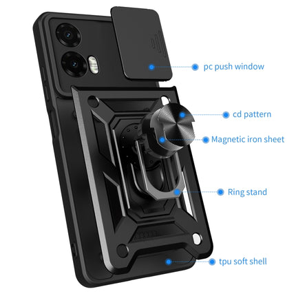 Sliding Camera Cover Design TPU+PC Phone Case, For Motorola Moto G35 5G Global, For Motorola Moto G55, For Motorola Edge 50 5G