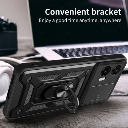 Sliding Camera Cover Design TPU+PC Phone Case, For Motorola Moto G35 5G Global, For Motorola Moto G55, For Motorola Edge 50 5G
