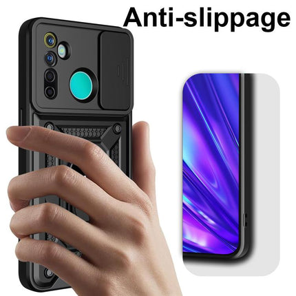 Sliding Camera Cover Design TPU+PC Phone Case, For Realme 5 Pro, For Realme 5