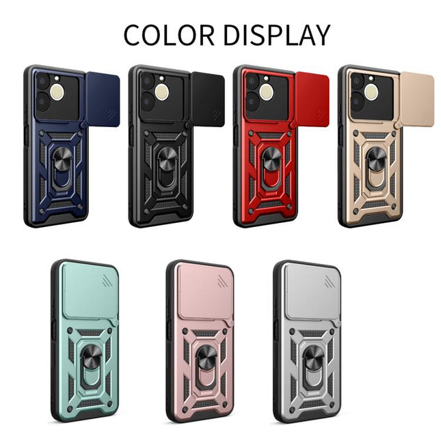 Sliding Camera Cover Design TPU+PC Phone Case, For Realme C71 India / Note 70T 4G, For Realme 15x 5G India / C85 5G, For Realme C85 Pro 5G India