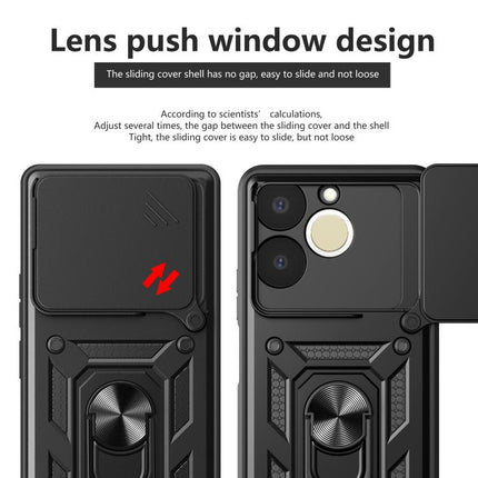 Sliding Camera Cover Design TPU+PC Phone Case, For Realme C71 India / Note 70T 4G, For Realme 15x 5G India / C85 5G, For Realme C85 Pro 5G India