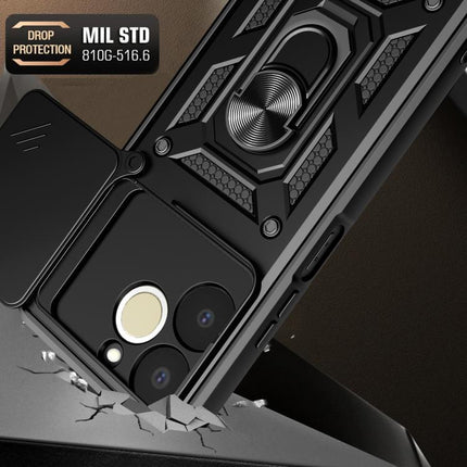 Sliding Camera Cover Design TPU+PC Phone Case, For Realme C71 India / Note 70T 4G, For Realme 15x 5G India / C85 5G, For Realme C85 Pro 5G India
