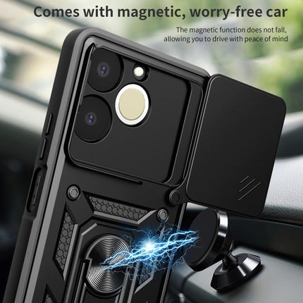 Sliding Camera Cover Design TPU+PC Phone Case, For Realme C71 India / Note 70T 4G, For Realme 15x 5G India / C85 5G, For Realme C85 Pro 5G India
